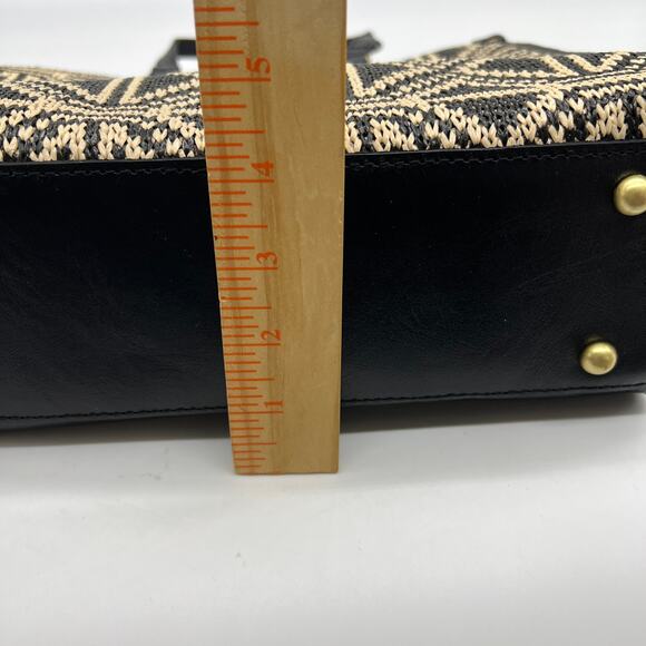 Patricia Nash Leather Ava Medium Tote with Crossbody Strap Tuareg Woven - Picture 5 of 16